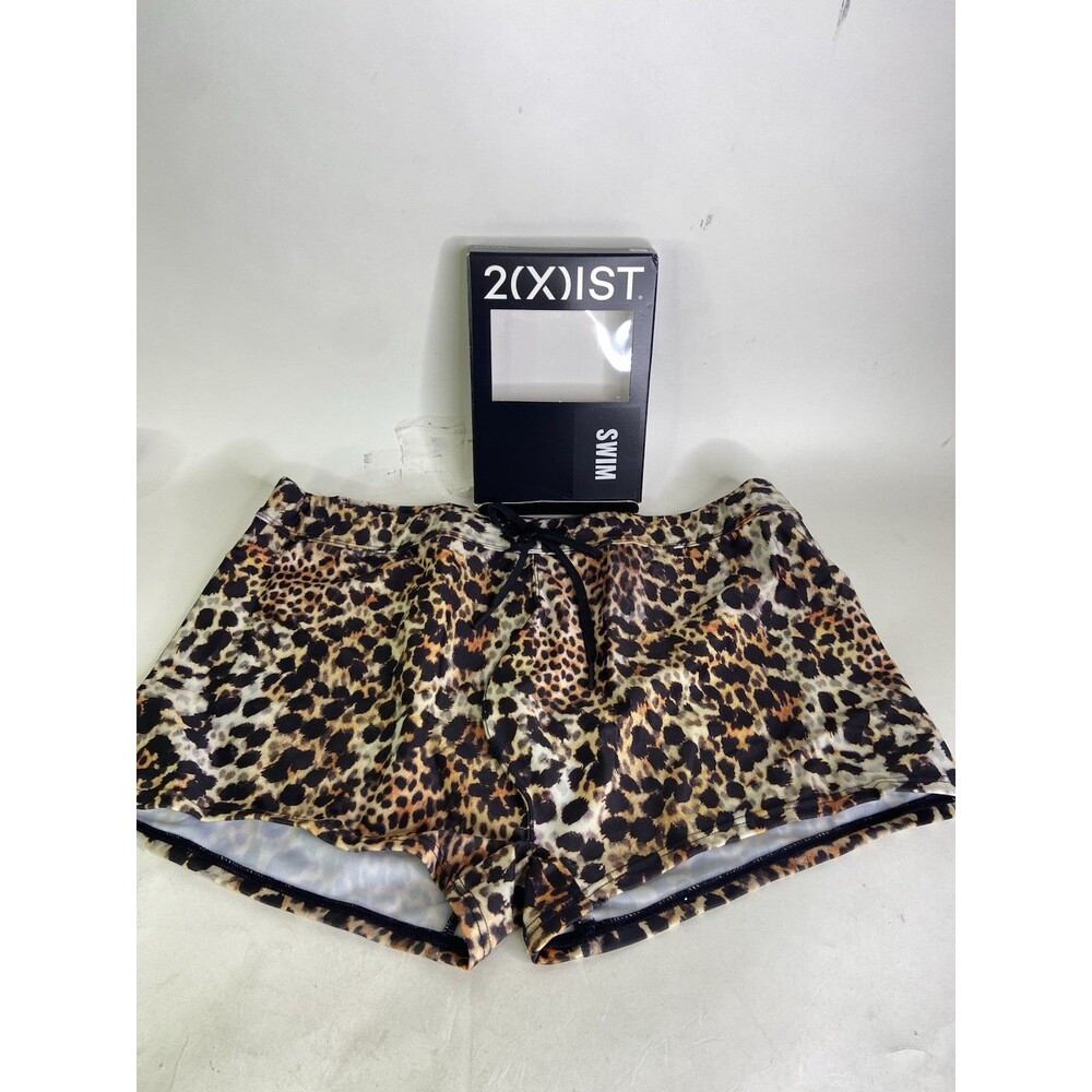 2XIST Essentials Cabo Swim Trunks Swimwear Bottoms Mixed Leopard Mens Size XL